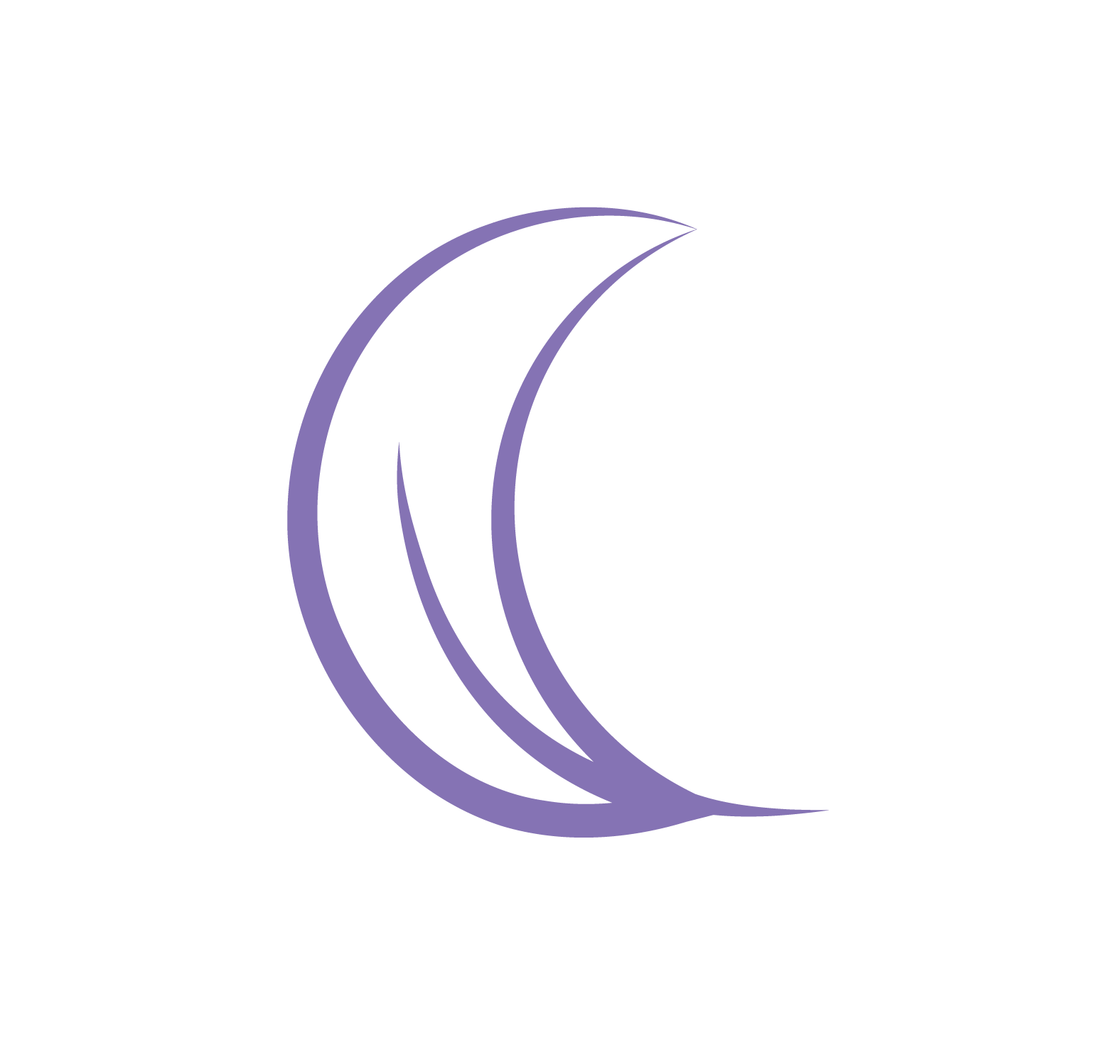 Purple feather icon representing softness and subtlety
